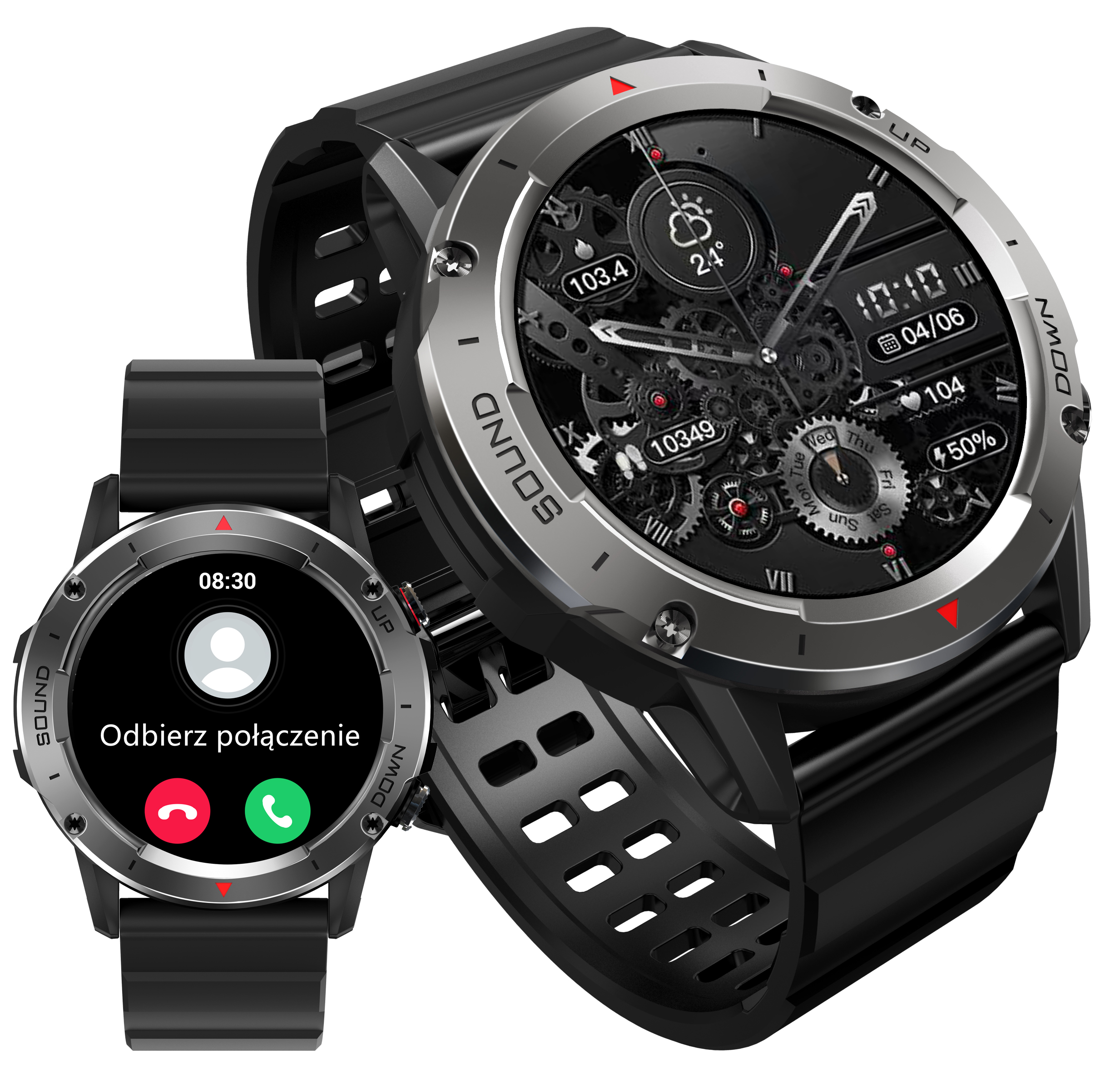 ZEGAREK SMARTWATCH SPORT CIŚNIENIE PULS WODOODPORNY POL MENU